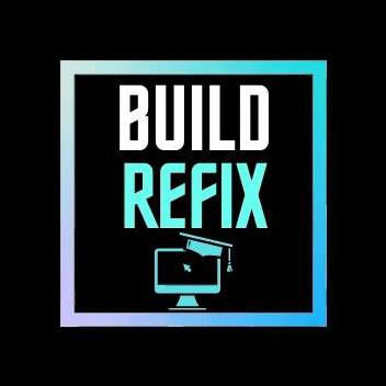 Build ReFix Company Logo - Technical Support Professional - Computer Screen with graduate hat on top and with mouse cursor in a center of a screen.